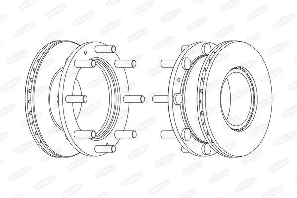 Handler.Part Brake disc BERAL BCR308A 1