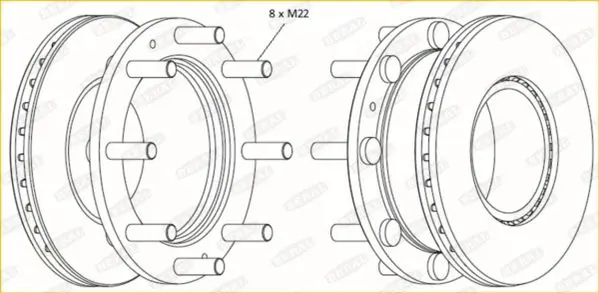 Handler.Part Brake disc BERAL BCR308A 2