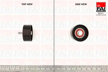 Handler.Part Deflection/guide pulley, timing belt FAI AUTOPARTS T1018 1