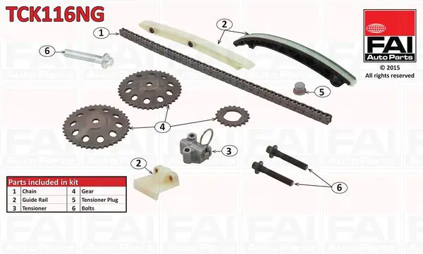 Handler.Part Timing chain kit FAI AUTOPARTS TCK116NG 1