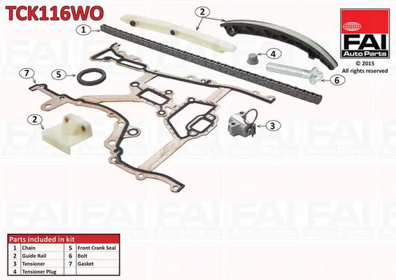 Handler.Part Timing chain kit FAI AUTOPARTS TCK116WO 1