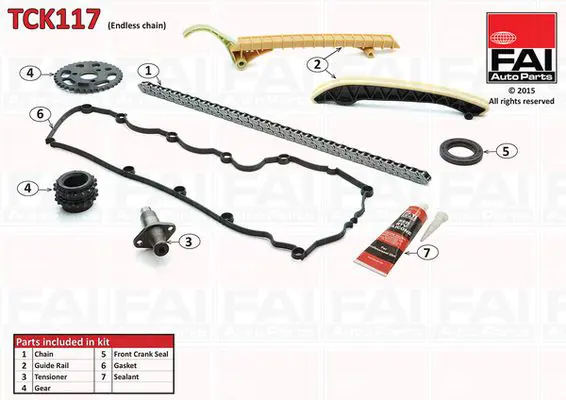 Handler.Part Timing chain kit FAI AUTOPARTS TCK117 1