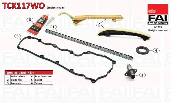 Handler.Part Timing chain kit FAI AUTOPARTS TCK117WO 1