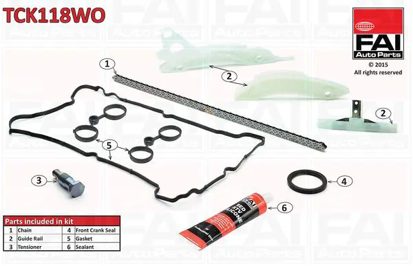 Handler.Part Timing chain kit FAI AUTOPARTS TCK118WO 1