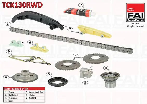 Handler.Part Timing chain kit FAI AUTOPARTS TCK130RWD 1