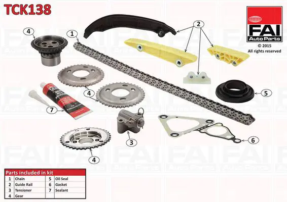 Handler.Part Timing chain kit FAI AUTOPARTS TCK138 1