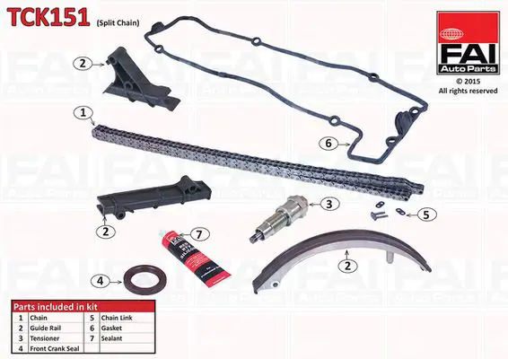 Handler.Part Timing chain kit FAI AUTOPARTS TCK151 1