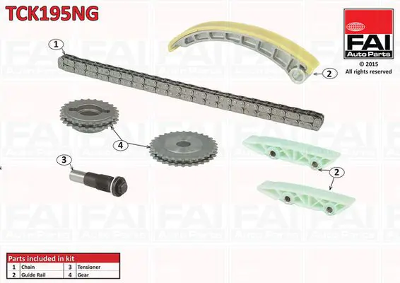 Handler.Part Timing chain kit FAI AUTOPARTS TCK195NG 1