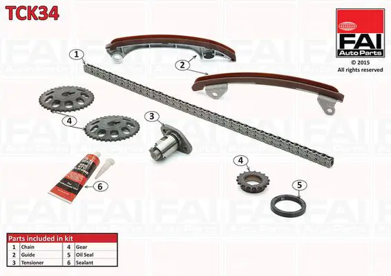 Handler.Part Timing chain kit FAI AUTOPARTS TCK34 1