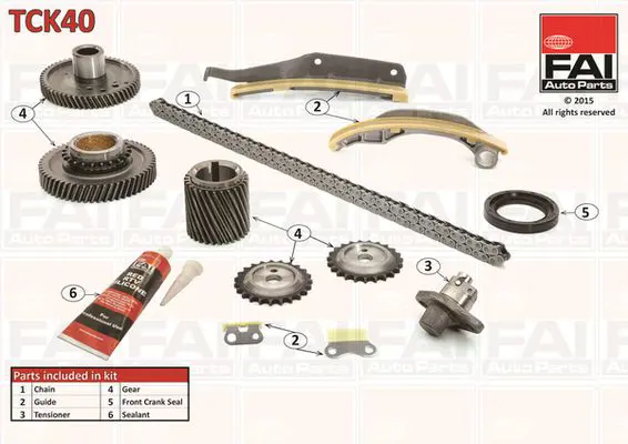 Handler.Part Timing chain kit FAI AUTOPARTS TCK40 1