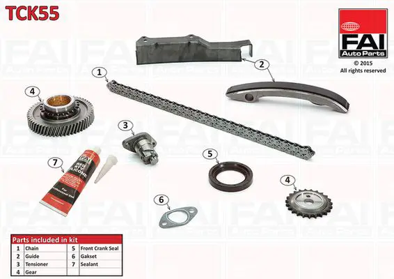 Handler.Part Timing chain kit FAI AUTOPARTS TCK55 1