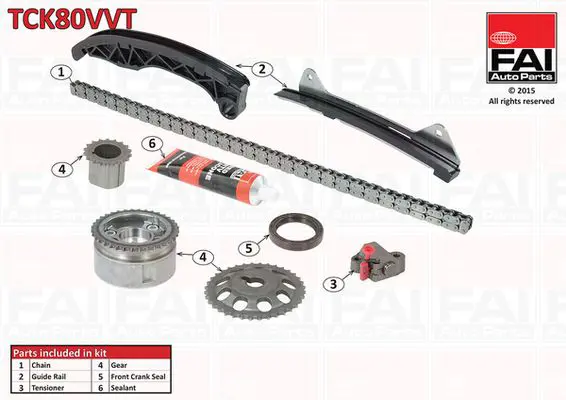 Handler.Part Timing chain kit FAI AUTOPARTS TCK80VVT 1