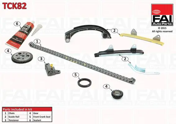 Handler.Part Timing chain kit FAI AUTOPARTS TCK82 1