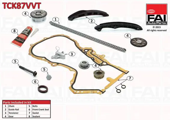 Handler.Part Timing chain kit FAI AUTOPARTS TCK87VVT 1