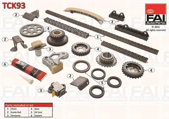 Handler.Part Timing chain kit FAI AUTOPARTS TCK93 1