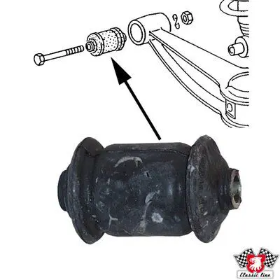 Handler.Part Control arm-/trailing arm bush JP GROUP 1140205300 1