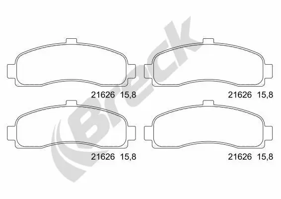 Handler.Part Brake pad set, disc brake BRECK 216260070200 1