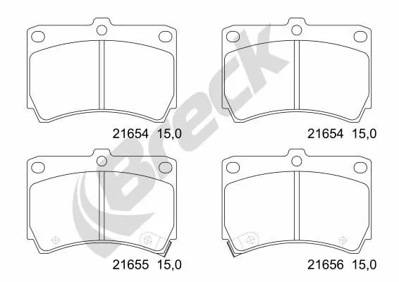 Handler.Part Brake pad set, disc brake BRECK 216540070210 1