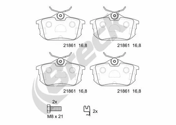 Handler.Part Brake pad set, disc brake BRECK 218611070410 1