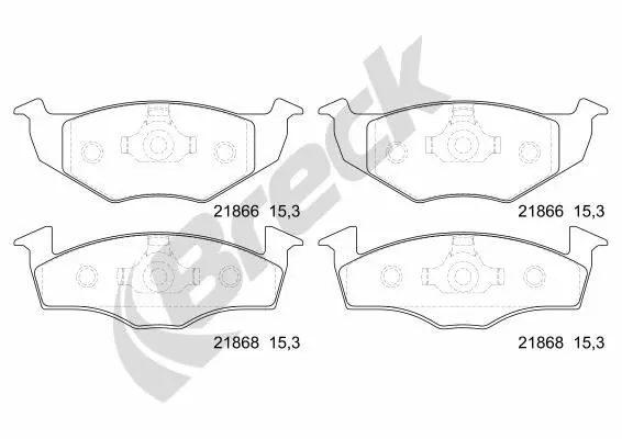 Handler.Part Brake pad set, disc brake BRECK 218660070200 1