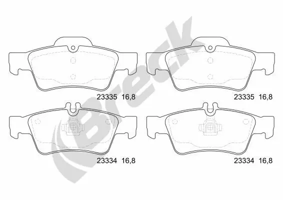 Handler.Part Brake pad set, disc brake BRECK 233340070220 1