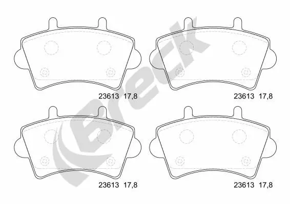 Handler.Part Brake pad set, disc brake BRECK 236130070300 1