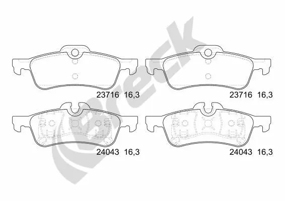 Handler.Part Brake pad set, disc brake BRECK 237160070400 1