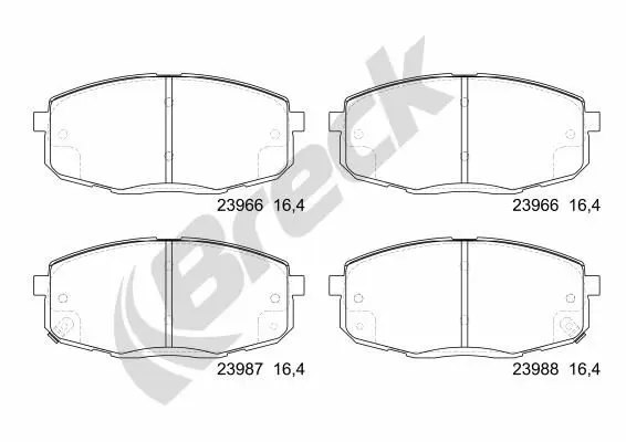 Handler.Part Brake pad set, disc brake BRECK 239660070110 1