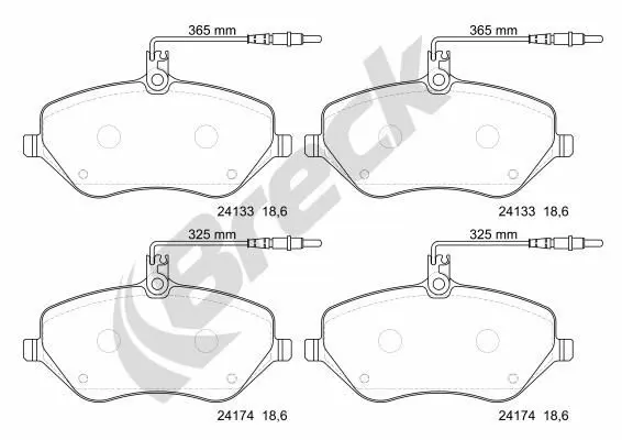 Handler.Part Brake pad set, disc brake BRECK 241330070110 1