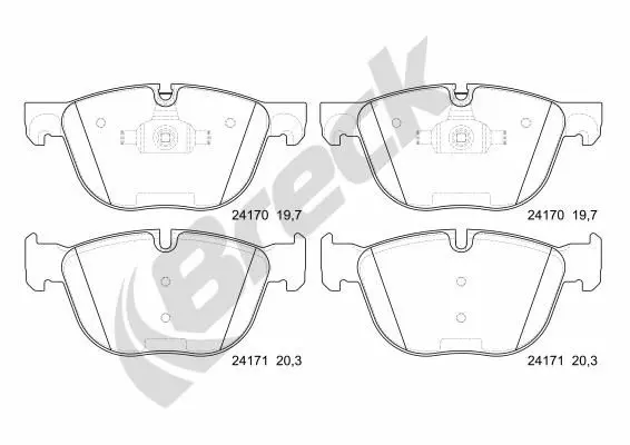 Handler.Part Brake pad set, disc brake BRECK 241700055200 1