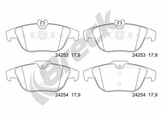 Handler.Part Brake pad set, disc brake BRECK 242530070200 1