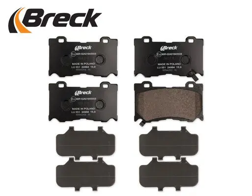 Handler.Part Brake pad set, disc brake BRECK 249940055100 3