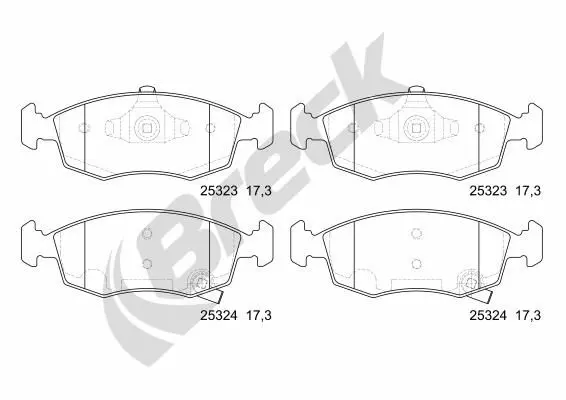 Handler.Part Brake pad set, disc brake BRECK 253230070210 1