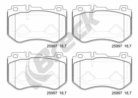 Handler.Part Brake pad set, disc brake BRECK 259970070100 1