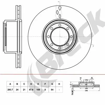 Handler.Part Brake disc BRECK BR394VA1A0 1