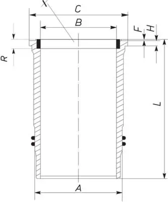 Handler.Part Cylinder sleeve MAHLE 061WN1501 1