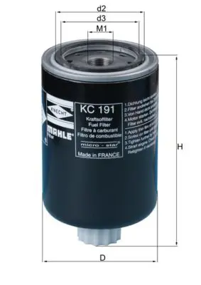 Handler.Part Fuel filter MAHLE KC191 1