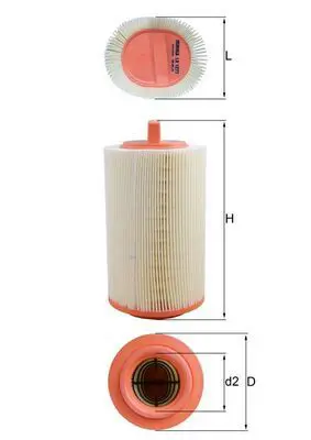 Handler.Part Air filter MAHLE LX1277 1