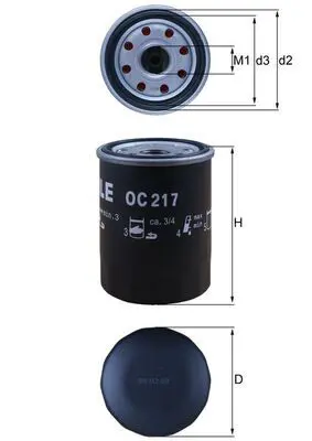 Handler.Part Oil filter MAHLE OC217 1