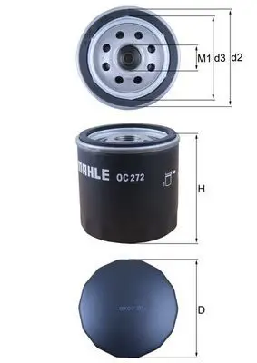 Handler.Part Oil filter MAHLE OC272 1