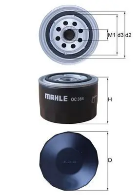 Handler.Part Oil filter MAHLE OC384 1