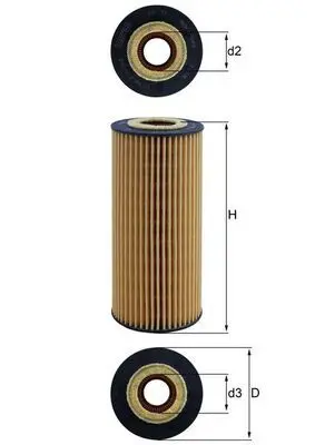 Handler.Part Hydraulic filter, automatic transmission MAHLE HX77 1