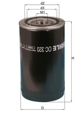 Handler.Part Oil filter MAHLE OC320 1