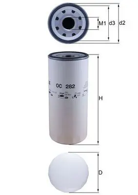 Handler.Part Oil filter MAHLE OC370 2