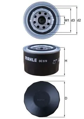 Handler.Part Oil filter MAHLE OC570 1