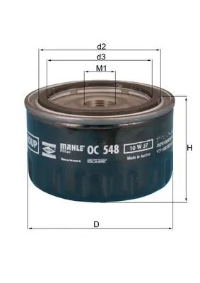 Handler.Part Oil filter MAHLE OC548 1