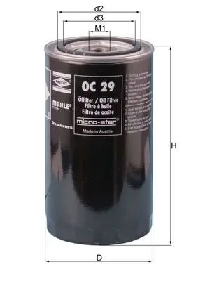 Handler.Part Oil filter MAHLE OC29 1