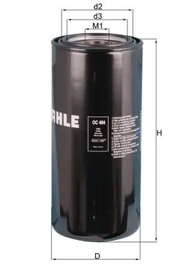 Handler.Part Oil filter MAHLE OC484 1