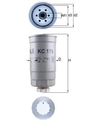 Handler.Part Fuel filter MAHLE KC179 1