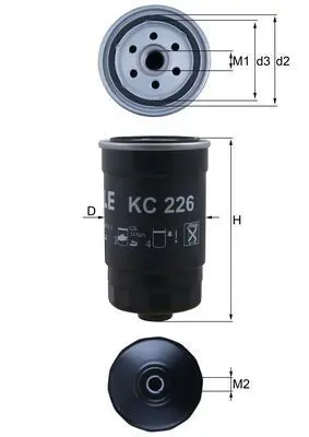 Handler.Part Fuel filter MAHLE KC226 1